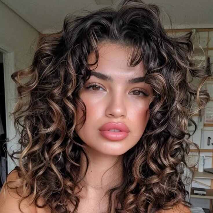 curly hair lady