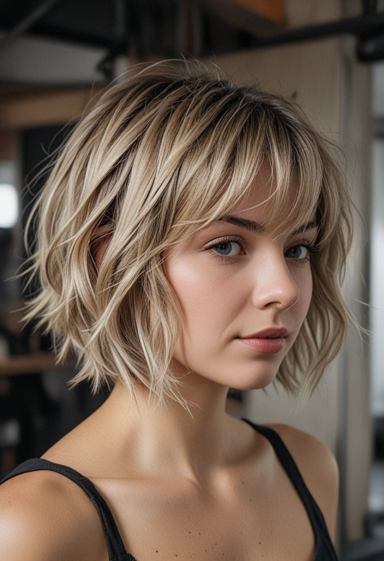 short messy bob haircut