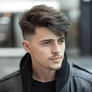 low taper fade with textured fringe