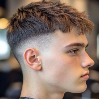 taper fade textured fringe